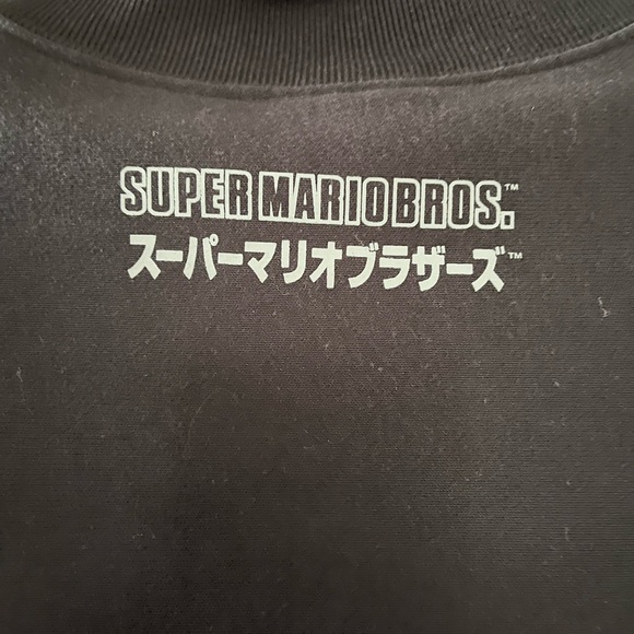 Champion x Nintendo Super Mario Bros Reverse Weave Logo Mockneck Crop Sweatshirt - Picture 6 of 6
